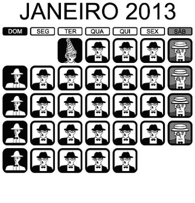 Calendário pessoano: Janeiro de 2013