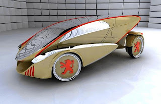 Design Concept Car futuristic Peugeot Verde 