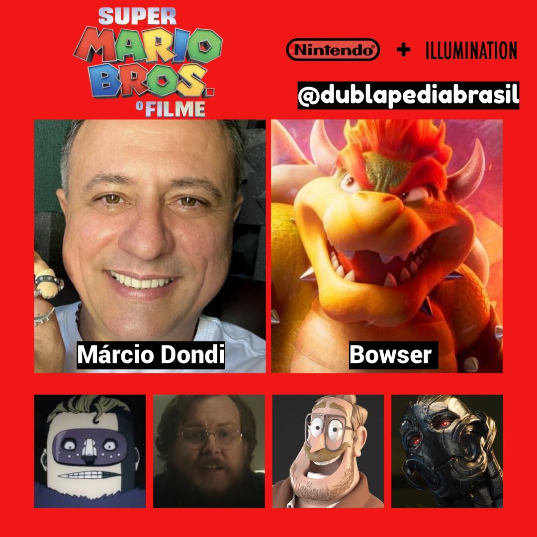 Dublador Márcio Dondi Ultron Vingadores Bowser Super Mario Bros John Economos O Pacificador Mundo da Dublagem Elenco de Dublagem