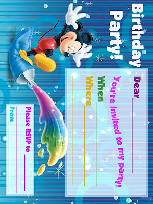 Party Invitations Printable on Mickey Mouse Party Invitation