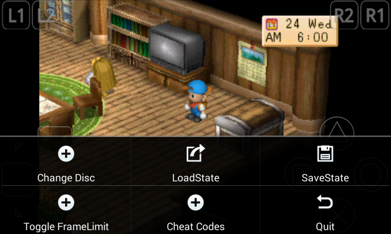 Cara Cheat  Game Harvest  Moon  Back  to Nature  di ePSXe  