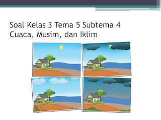 Soal Tematik Kelas 3 Tema 5 Subtema 4 Cuaca, Musim, Iklim