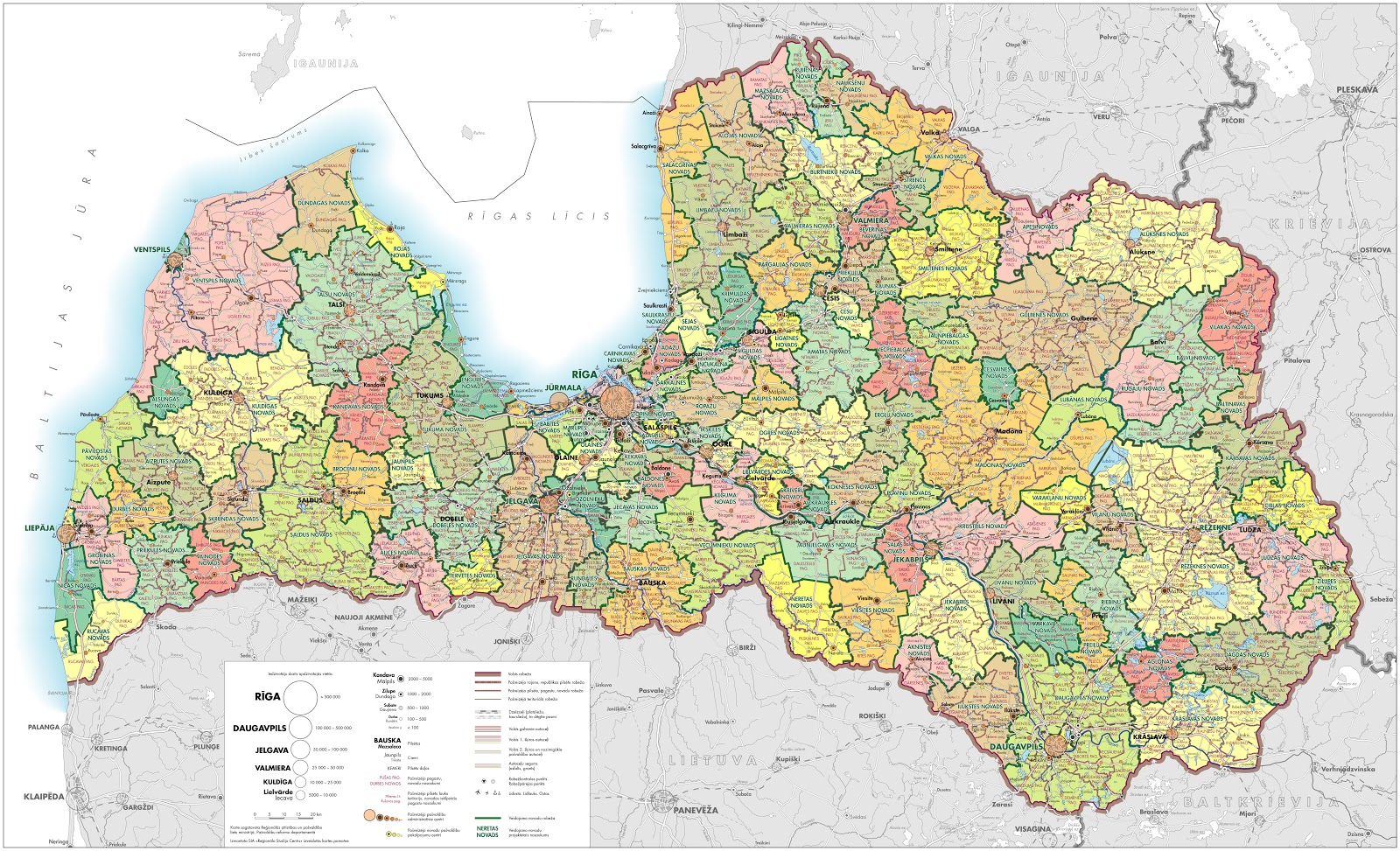 Kort Over Letland Letland   Geografiske Kort over Letland   Dansk Encyklopædi Kort Over Letland