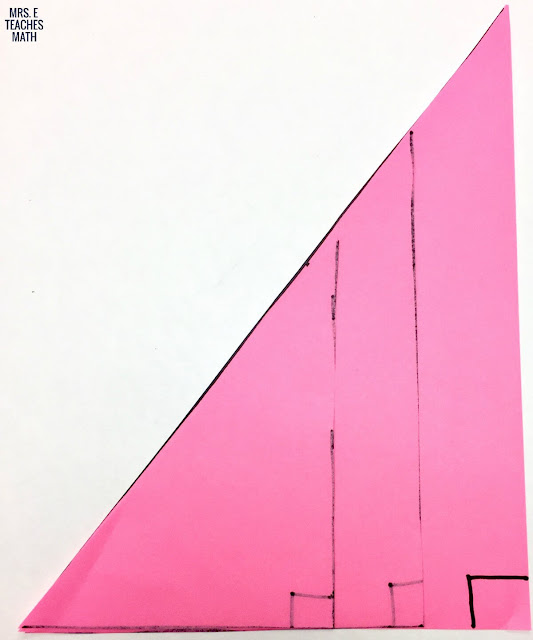 Modeling Similar Right Triangles - Paper Cutting Activity