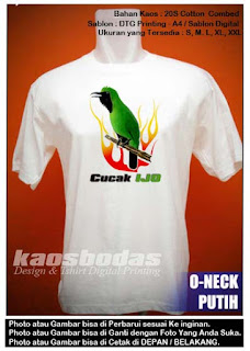 Kode Kaos : Cucak Ijo 05 Putih