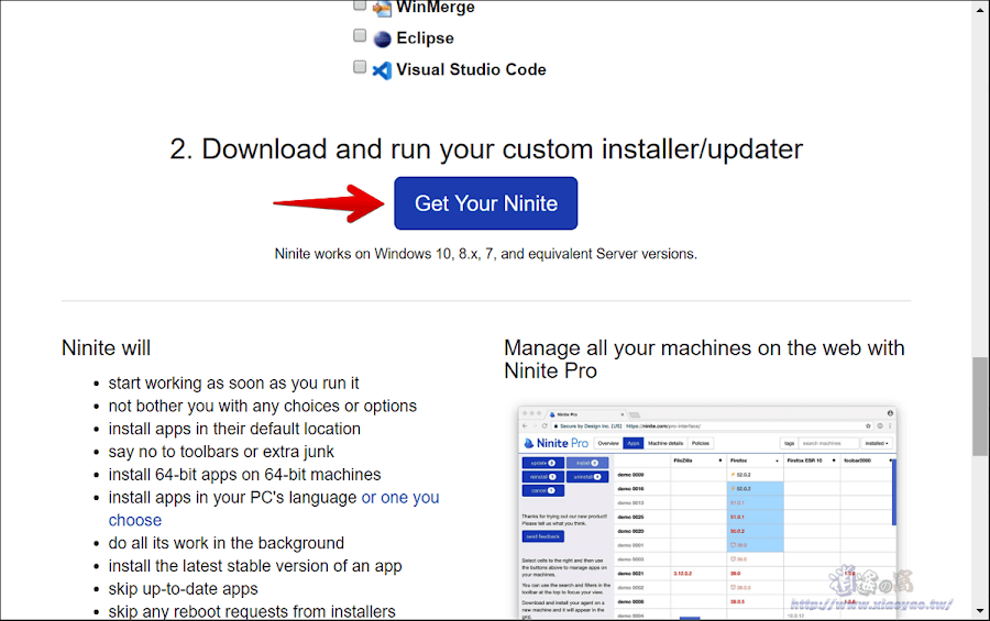Ninite 一次安裝、更新多項軟體