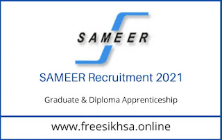 SAMEER Recruitment 2021 for Graduate & Diploma Engineer Appreciate