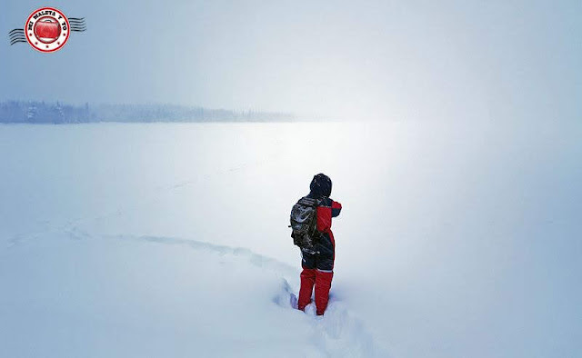 Pesca en hielo en Laponia, Finlandia