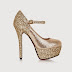Sapatos salto alto Dourado/Prata