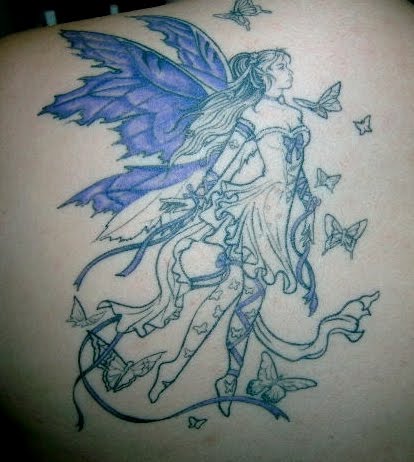 Blue Winged Fairy Tattoo Gallery of women by Ricky McGee Anonymous 