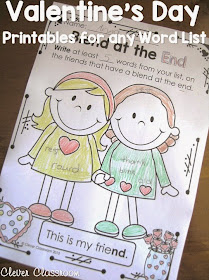 Valentine's Day Printables for any Word List loads of word work printables ready to go!