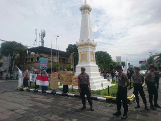 Puluhan Mahasiswa KAMMI DIY Gelar Aksi Damai di Tugu Jogja