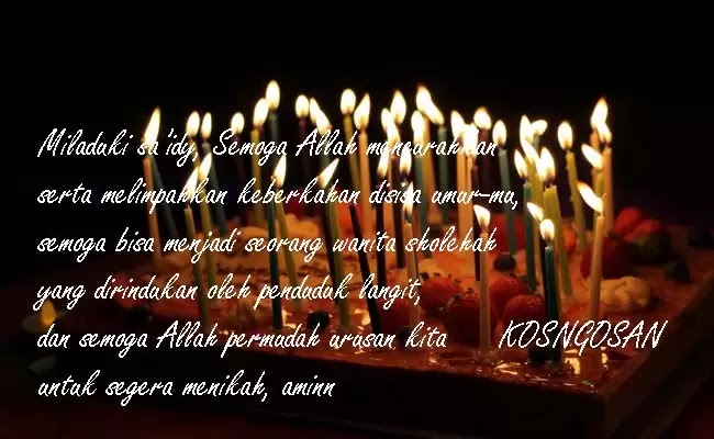 Kata Ucapan Selamat Ulang Tahun Islami Untuk Caption dan 