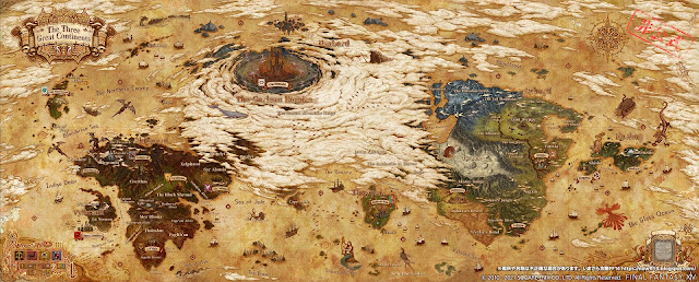 三大州全図英語版 ffxiv World Map