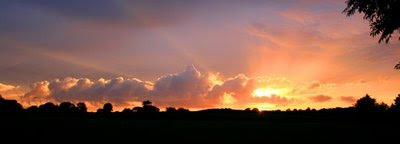 sunset over county antrim