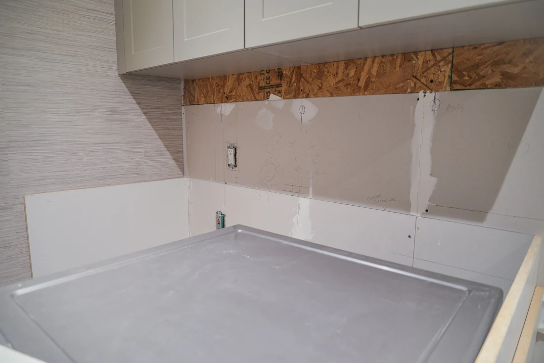 cabinet end panels, cabinet gable end panel, kitchen gable panel, how to support countertop over dishwasher