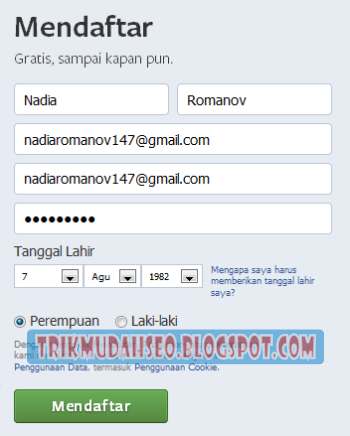 cara daftar dan buat akun di jejaring sosial facebook terbaru Cara Mendaftar dan Membuat Akun Facebook