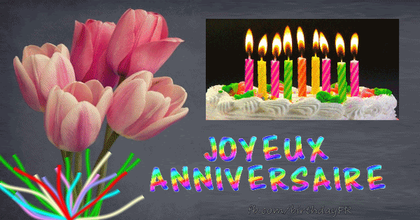 Anniversaire Avec Roses Et Gateau Gif Anniversaire Avec Roses Et Gateau Gif