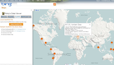 Bing Maps Viewing GeoRSS Feeds