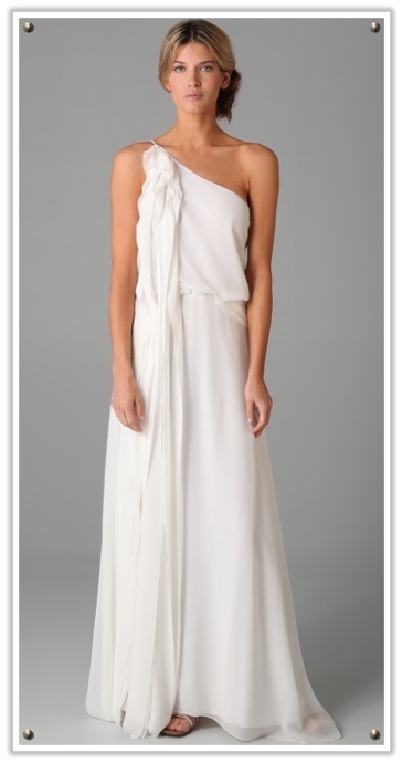 It has a beach wedding feel and looks like a perfect second wedding dress