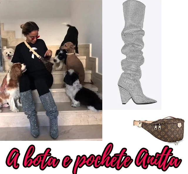 A bota e a pochete grifado da Anitta