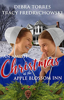 An Amish Christmas at the Apple Blossom Inn book promotion by Debra Torres and Tracy Fredrychowski