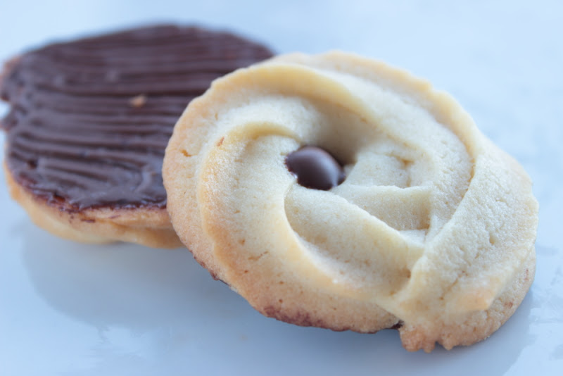 Rosas de mantequilla con chocolate