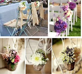 Sillas de boda decoradas con flores