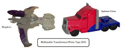 McDonalds Transformers Prime Happy Meal Toys 2012 Promotion Optimus Prime and Megatron