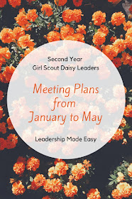 Second Year Girl Scout Daisy Meeting Plans from January to May