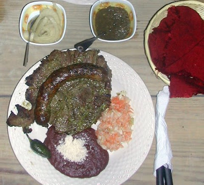 Typical Honduran restaurant plate