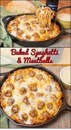 Baked Spaghetti & Meatballs