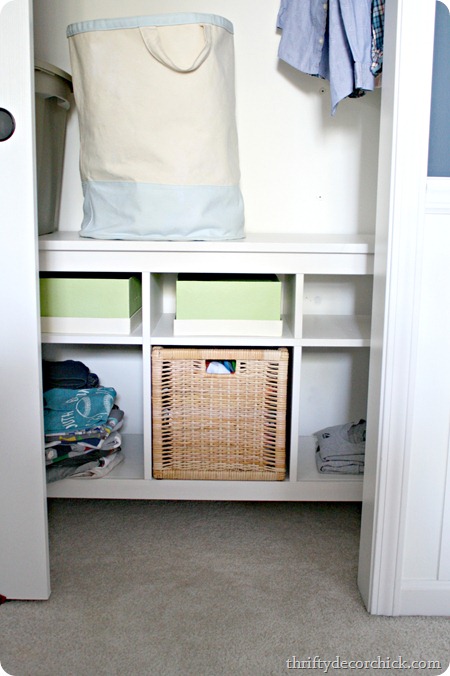 organizing kids closet