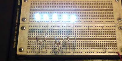 Teste dos LEDs no Protoboard