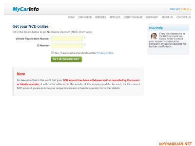 Cara Semakan NCD Kereta Secara Online