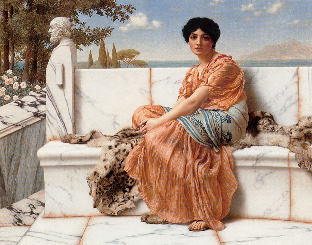 godward sappho painting