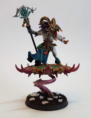 Tzaangor Shaman from Warhammer 40k, Thousand Sons or Age of Sigmar, Disciples of Tzeentch.