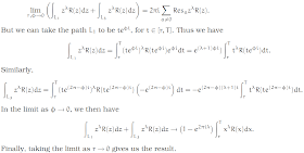 Complex Analysis: #19 Integrating Out From a Pole equation pic 3