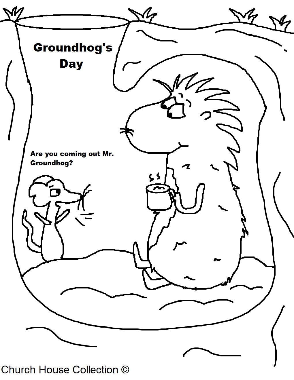 Free printable Groundhog Coloring pages for school With and without words See more Groundhog Coloring Pages For School