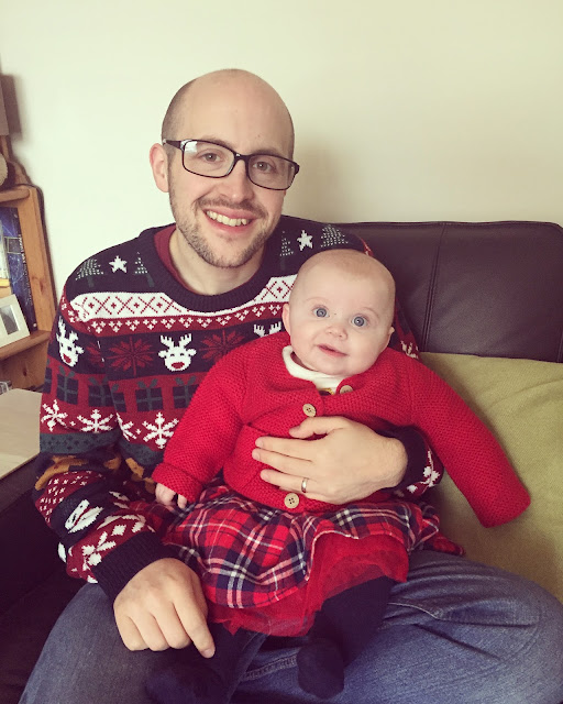 Mr Bishop & Connie in Nutmeg Christmas outfits