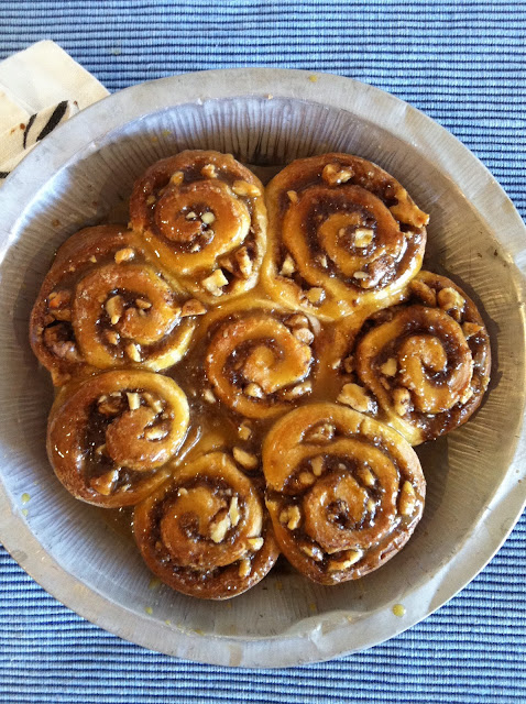 quickbread cinnamon rolls with walnuts & golden syrup @ SouthernSpoon blog