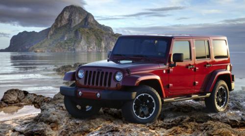 It features bodycolor bumpers a matte black Jeep grille badge 