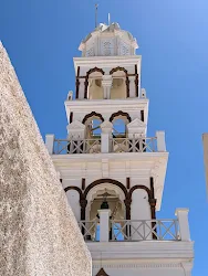 Visit the bell tower in Emporio on a Santorini Itinerary