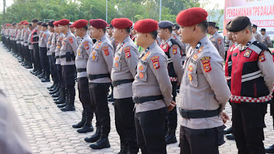 Ratusan Personel Polisi Disiapkan untuk Mengamankan 8 Kecamatan Menjelang Rekapitulasi di Pidie Jaya   
