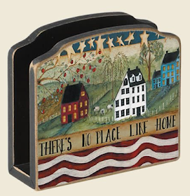 wood napkin holder; says there's no place like home