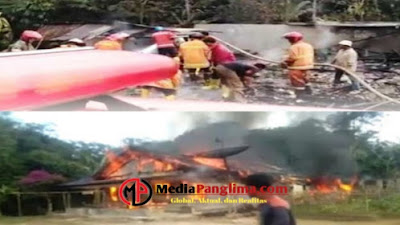  1 Unit Rumah Di Pekon Puralaksana Way Tenong Hangus Terbakar