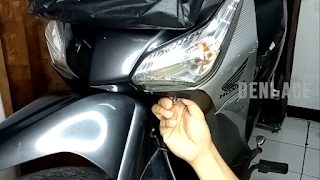 Lampu senja supra x 125 helm in