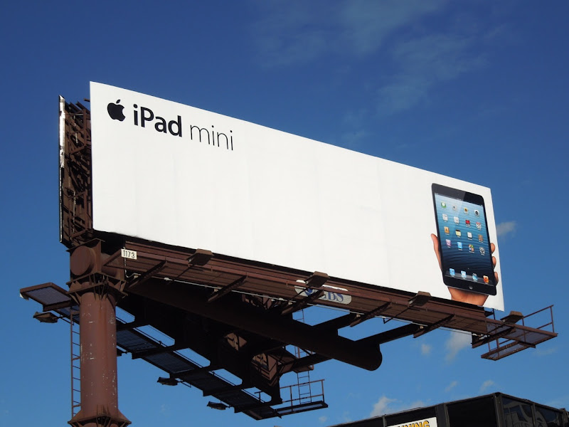 Black iPad mini billboard ad