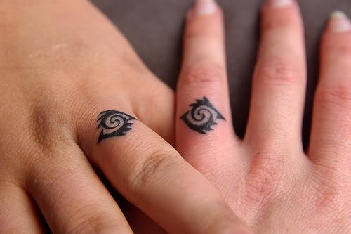 wedding ring tattoos for couples