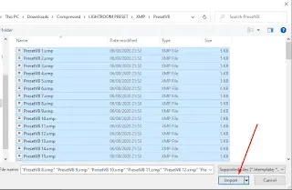 Cara Import Preset Lightroom di Windows